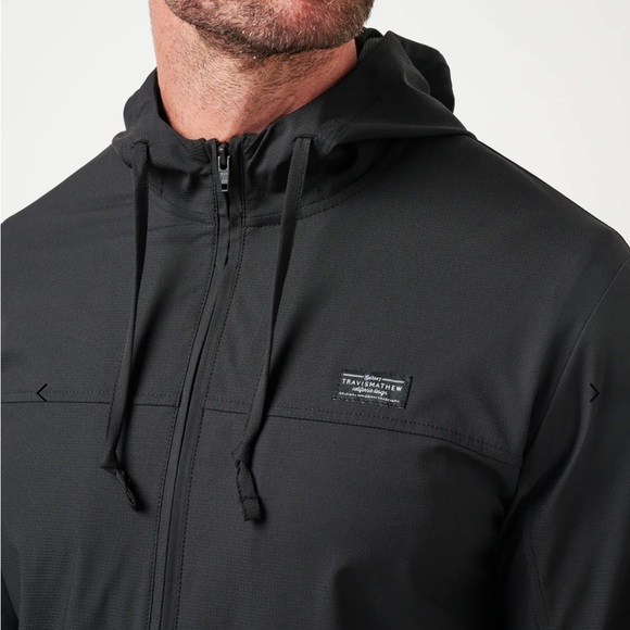 Travis Mathew Wanderlust Hoodie Full Zip Black Stretch Men’s Size Small - Picture 3 of 15